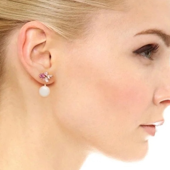 $68 Kate Spade dainty sparkler earrings rose - Picture 3 of 5